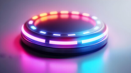 3d Flat icon as Glossy Glowing Holographic Laptop and Calendar concept as A photo featuring a glossy glowing holographic laptop and a calendar. The objects are positioned towards the right highlightin