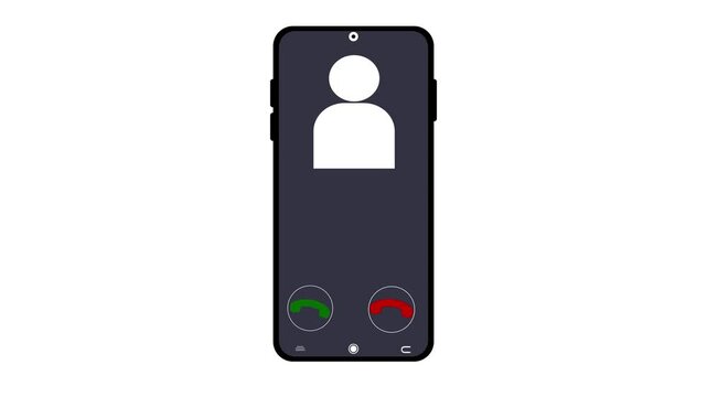 Incoming call on  mobile phone.