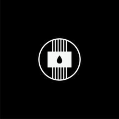 Technology for house heating system. Symbol of hydronic or water warm floor isolated on black background.
