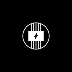 Underfloor heat system. Efficient distribution of heating energy icon isolated on black background