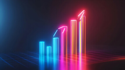 Fototapeta premium 3d Flat icon as Glossy Glowing Holographic Laptop and Calendar concept as A photo featuring a glossy glowing holographic laptop and a calendar. The objects are positioned towards the right highlightin