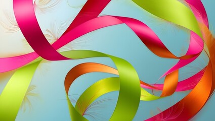 Background with ribbon. Generative Ai.