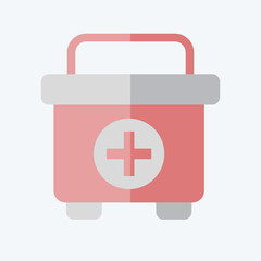 Icon First Aid Kit. related to War Military symbol. flat style. simple illustration