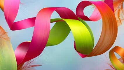 Background with ribbon. Generative Ai.
