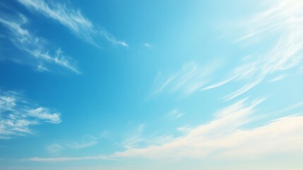 Fototapeta premium Breathtaking Cinematic Sky with Fluffy Clouds Against Vast Azure Horizon