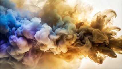 Fototapeta premium Abstract Swirling Smoke in Blue, Purple, and Brown Hues