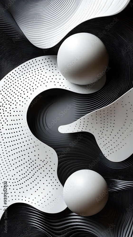Aufkleber 49. futuristic 3d design featuring dynamic geometric patterns and a smooth circle ceramic background