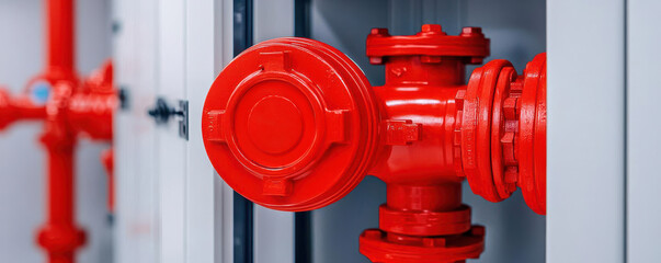 A detailed image of the manual shutoff valve inside the cabinet
