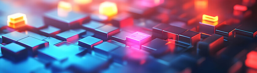 Photo Realistic as Glossy Glowing Holographic Laptop and Calendar concept as A photo featuring a glossy glowing holographic laptop and a calendar. The objects are positioned towards the right highligh