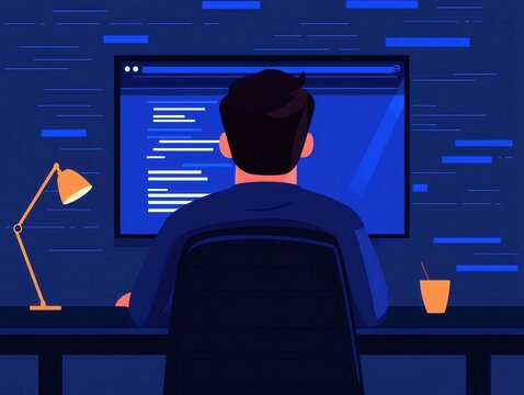 Front-End Animation Design A website design featuring smooth interactive animations with a designer tweaking the code.