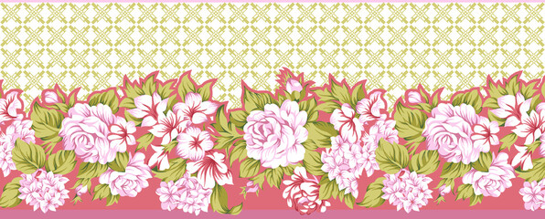 seamless beautiful wallpaper cards border design floral leaf vintage ornament Victorian geometric ethnic print paisley pattern