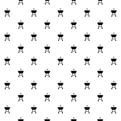 Barbecue grill icon isolated seamless pattern on white background