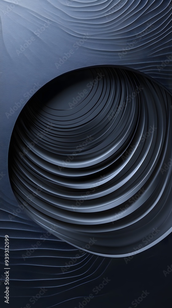 Poster 49. futuristic 3d design featuring dynamic geometric patterns and a smooth circle ceramic background