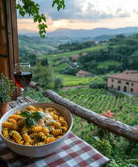 dinner on a grape plantation