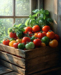 tomatoes in a box