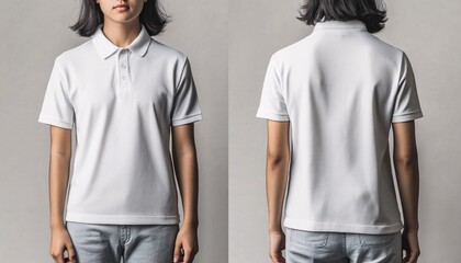 Brand Identity Minimalist Gray Polo Shirt Branding
