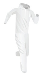 White t shirt and bottom. Night wear. vector