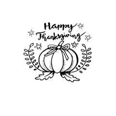  Happy Thanksgiving Day hand drawn Background. 