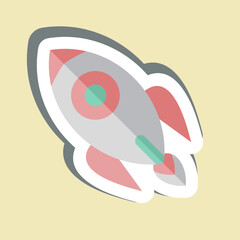 Sticker Rocket. related to War Military symbol. simple illustration