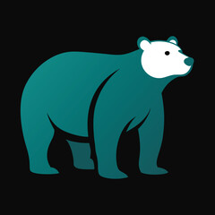 Whimsical bear graphic illustration featuring a cute bear in a playful and joyful pose
