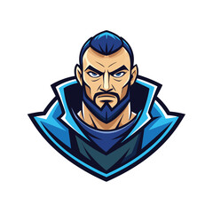 Man mascot logo icon aggressive man vector design