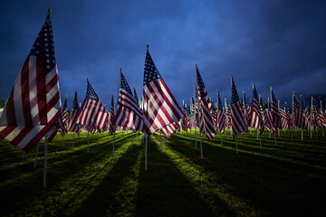 Field of Honor, United States Flags Honoring United States Servicemen and women from all branches.