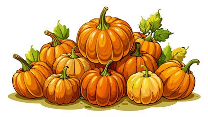 pumpkin vector, illustration of pumpkin isolated on white background