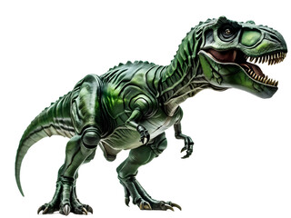 Fototapeta premium green tyrannosaurus on transparent background 