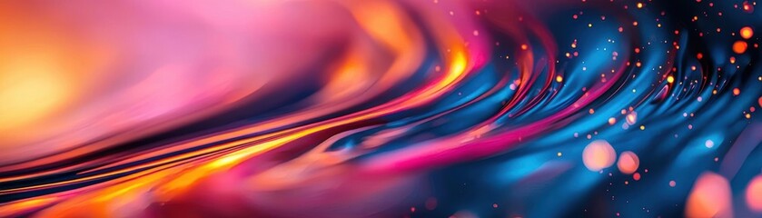 Obraz premium Abstract colorful background with swirling lines and bokeh effect.