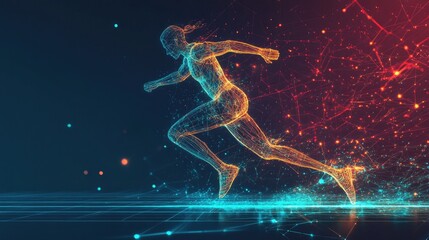 digital running in a Wireframe Design