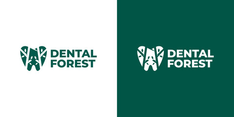 dental forest logo vector