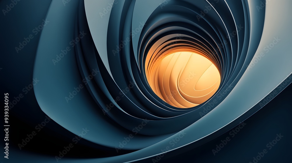 Aufkleber 70. abstract 3d art with a dynamic blend of geometric shapes and a smooth circle ceramic background
