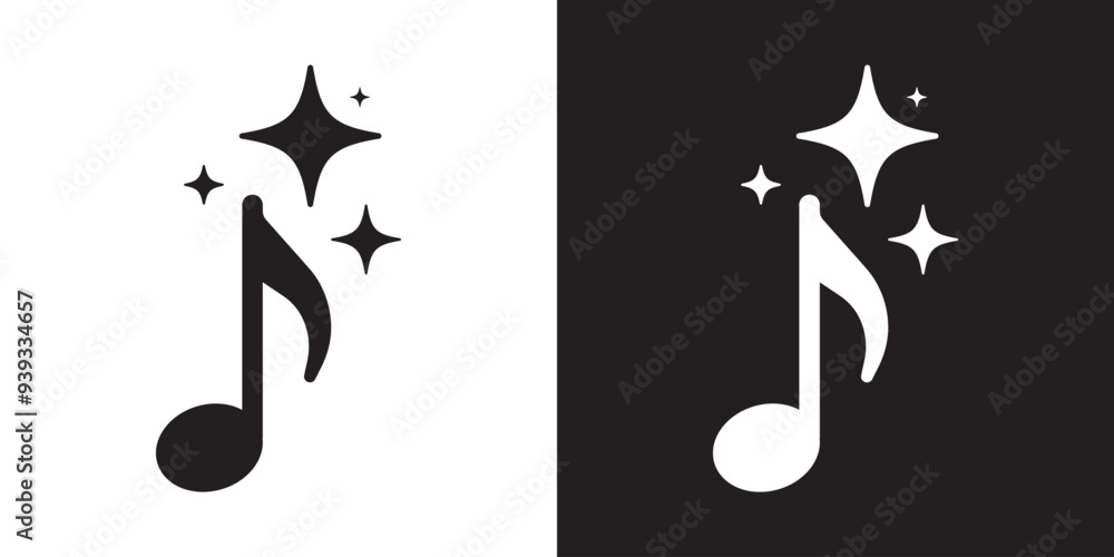 Poster Generate music by AI icon. Artificial intelligence creates music concepts. Machine learning text to generate Musical. UI UX design for app and web. Vector illustration.