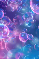 Bright pink and blue bubble background. Wallpaper. Banner. Cover. Digital