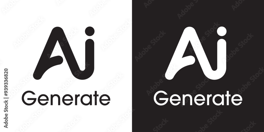 Aufkleber AI Generated icon. Generate symbol. Artificial intelligence and Machine learning technology concept. Icon element for app and web. Vector illustration.