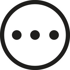 Outline more vector icon. More illustration for web, design. More symbol. Vector illustration
