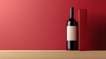 Premium wine packaging, sophisticated box, 3D illustration