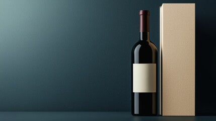 Premium wine packaging, sophisticated box, 3D illustration