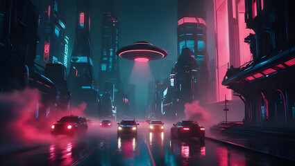 fireworks in the city