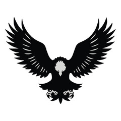 A majestic eagle soars with outstretched wings, embodying strength and freedom, its keen eyes focused, symbolizing vision and power in every flight.
