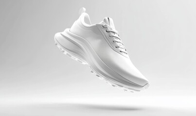 Sleek White Unisex Sneakers on Transparent Background: Epitome of Modern Comfort and Minimalist Style. Versatile Footwear for Urban Fashion, Casual Chic, and Active Lifestyle. Perfect for Seasonal Pro