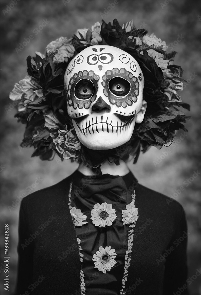 Sticker Day of the dead costume