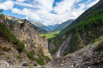 tunnel path near Holzgau in Austria
