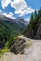 tunnel path near Holzgau in Austria