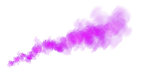 Purple fog or smoke. Purple smog clouds on floor. Cigarette smoke. Morning fog over land or water surface. Magic haze. Cloud, smoke, fog. PNG.