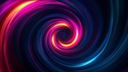 Neon Spirals Twisting into Infinity: An Abstract Art Exploration