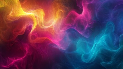 Obraz premium Vibrant Swirling Energy Waves: Abstract Art in AR 169_2