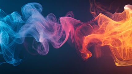 Obraz premium Swirling Smoke with Gradient Transitions: Abstract Motion Background