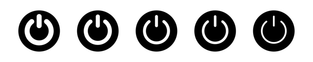 on-off toggles switch buttons vector set illustration. Isolated On Off switcher icons. Modern web and mobile app switch power button interface elements. Setting toggle icon design. 