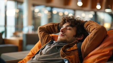 Obraz premium A College Student Hanging Out